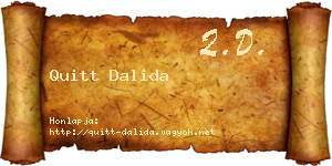 Quitt Dalida névjegykártya